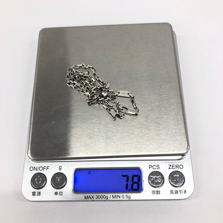 GUCCI necklace chain, SV925, total weight 7.8g 20in
