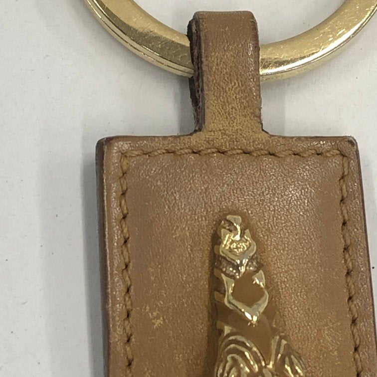 Gucci Tiger Metal Leather Key Ring Keychain Bag Charm