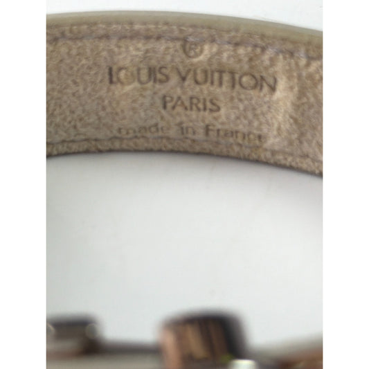 LOUIS VUITTON Epi Bracelet Gold x Orange x Silver Adjustable Approx 8in