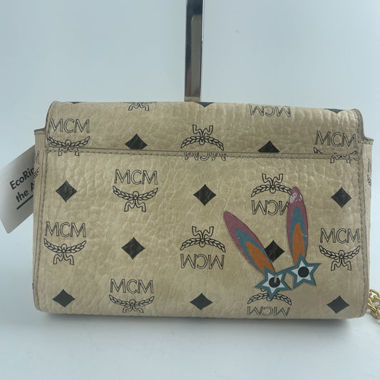 MCM Beige Rabbit Chain Shoulder Bag