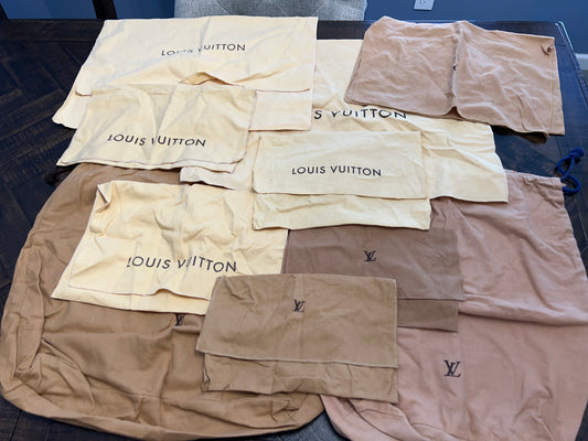LOUIS VUITTON Dust Bags Mixed Lot of 10