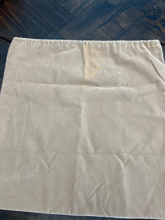 Hermes Brown Dust Bag Auth W 17 x 17 in. Storage Drawstring