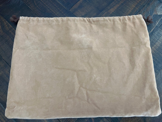 Hermes Brown Dust Bag Auth W 13.5 xH 10 in. Storage Drawstring