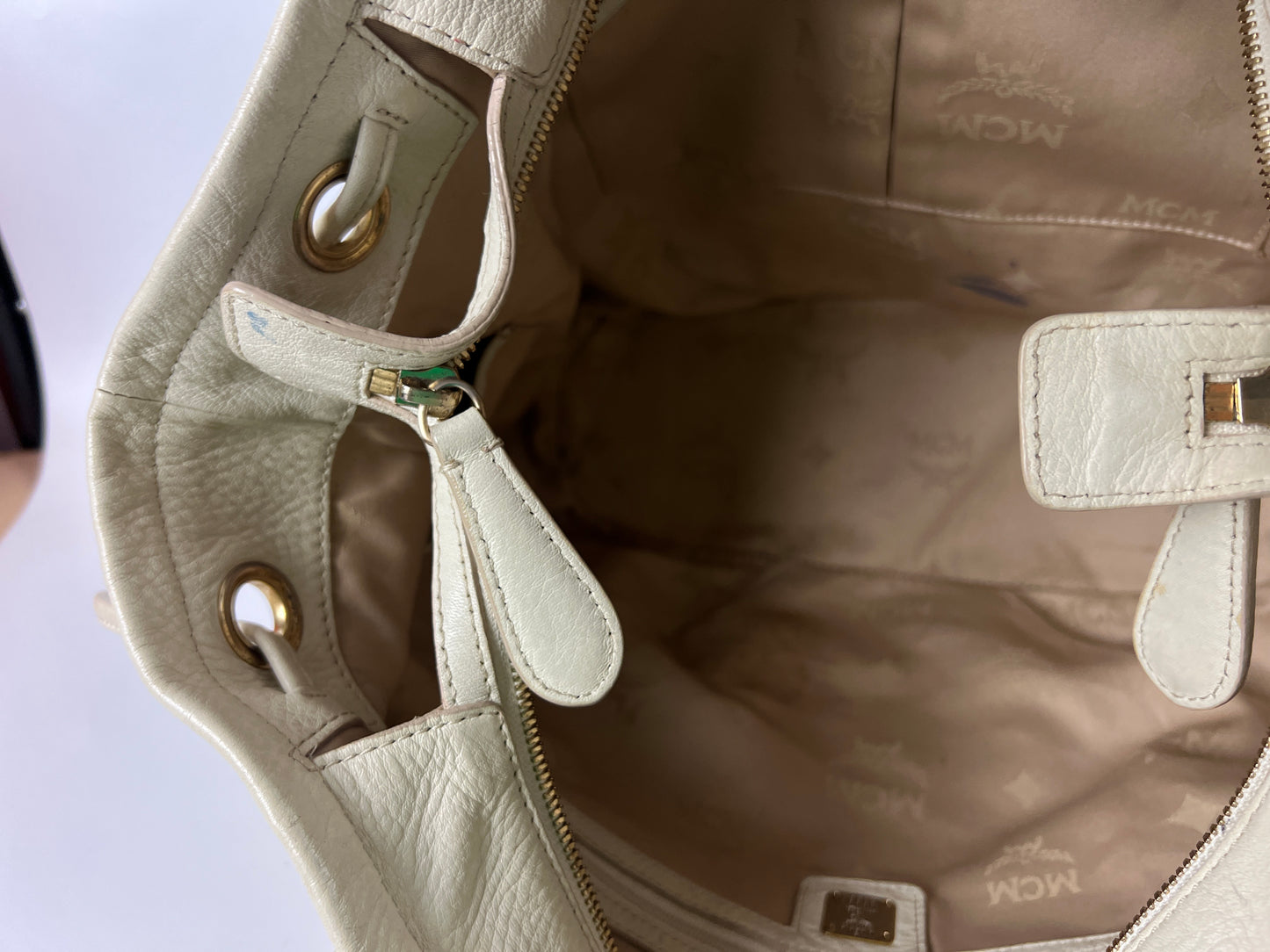 MCM Tote/Shoulder Bag White