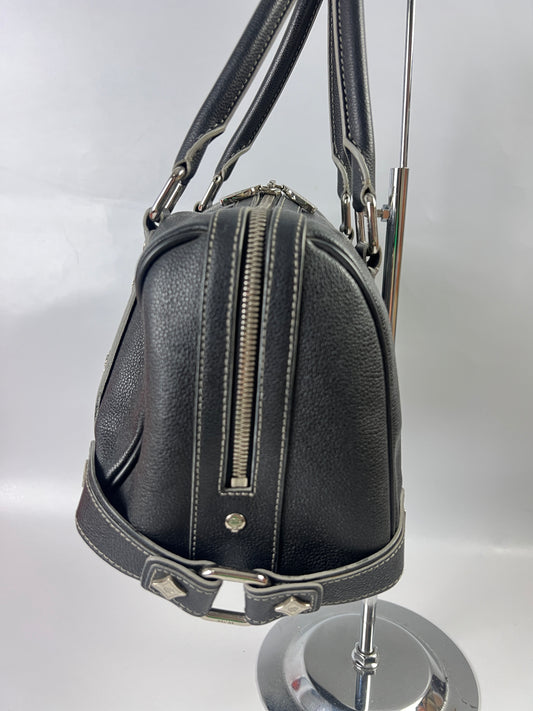 MCM Boston Bag Black 12x6x7