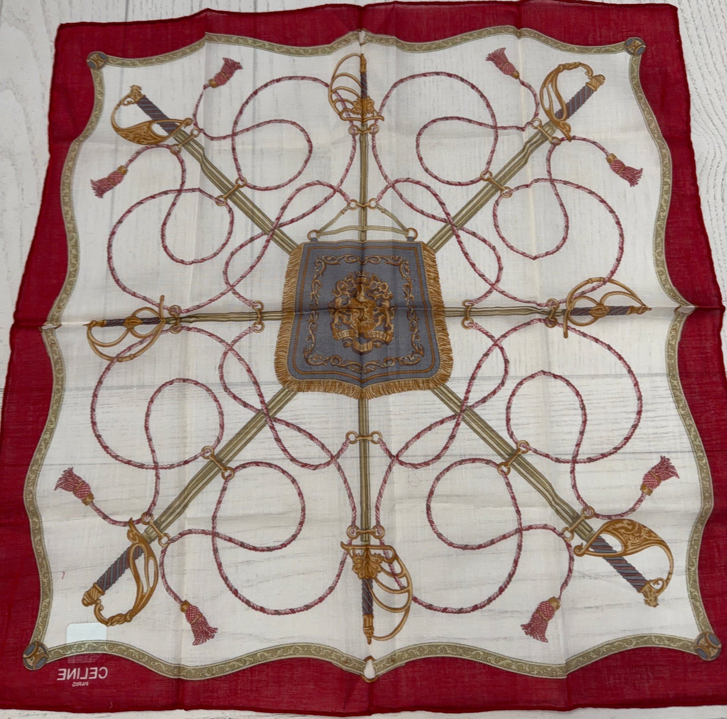 CELINE Handkerchief/Scarf 17x17