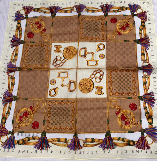CELINE Handkerchief/Scarf 17x17