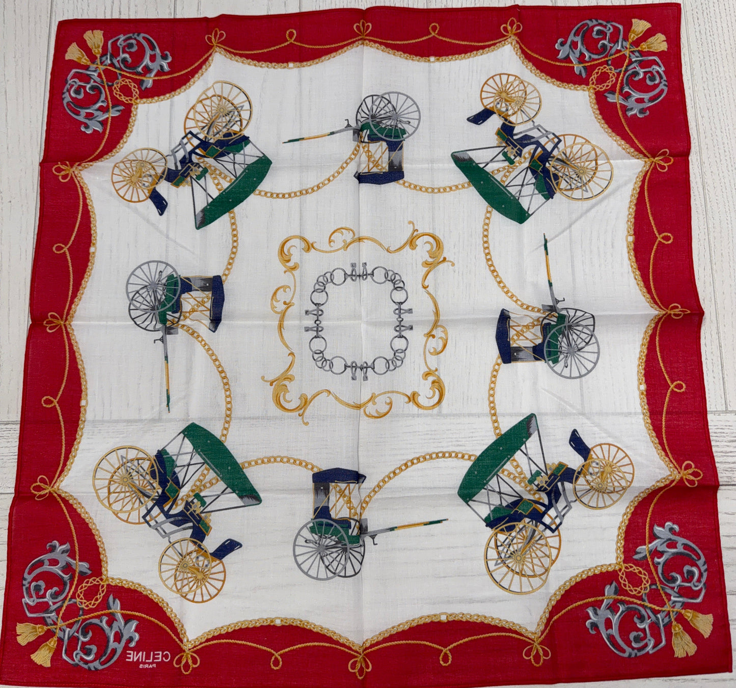 CELINE Handkerchief/Scarf 17x17