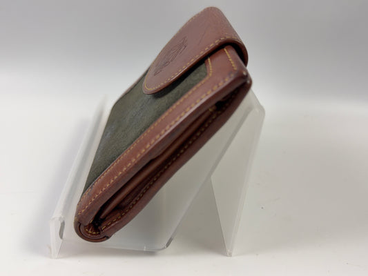 Loewe Brown Hard Suede Leather Bifold Anagram Logo 2-Sided Bifold Wallet