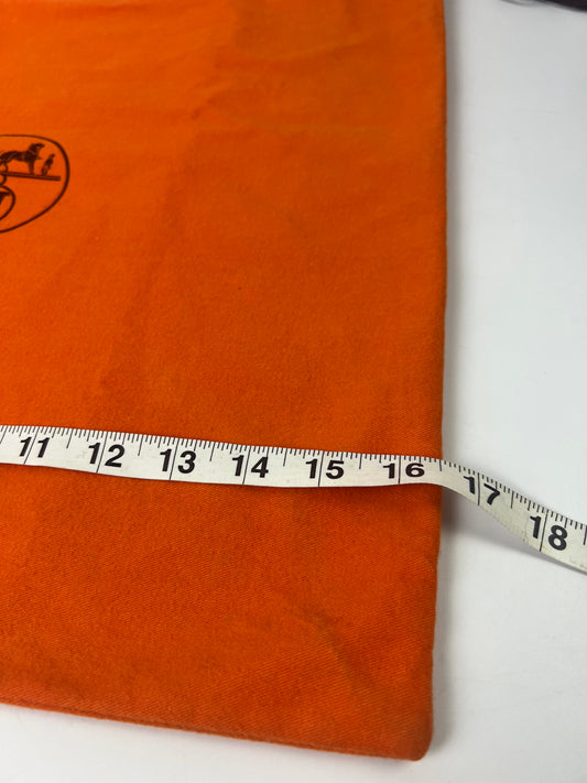 Hermes Dust Bag Orange 16.5 x 17.5