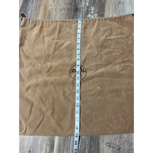 Hermes Brown Dust Bag Auth W 21 xH 19 in. Storage Drawstring