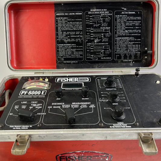 Fisher M-Scope PF-8000 E Cable Resistance Fault Locator Parts or Repair