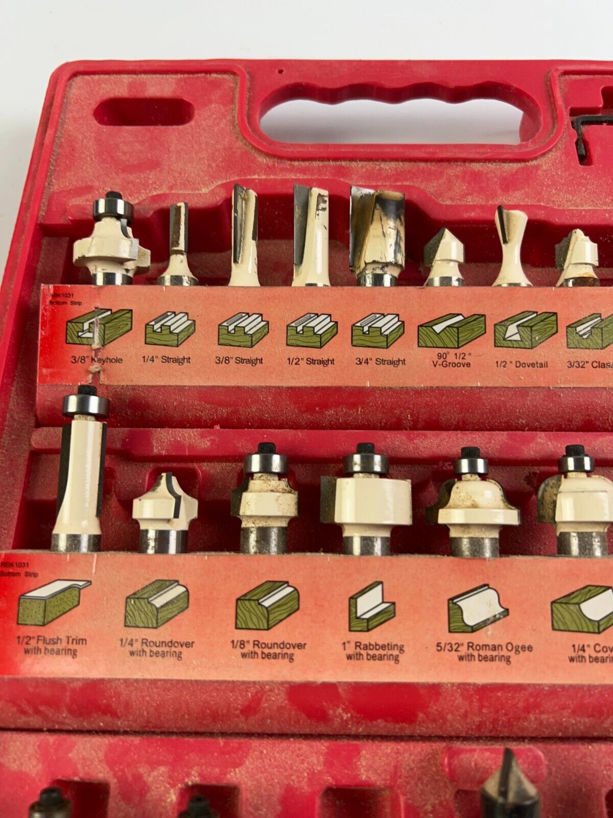 LIFETIME CARBIDE & Hickory Carbide Tip Router Bit Set, 34 Pieces total