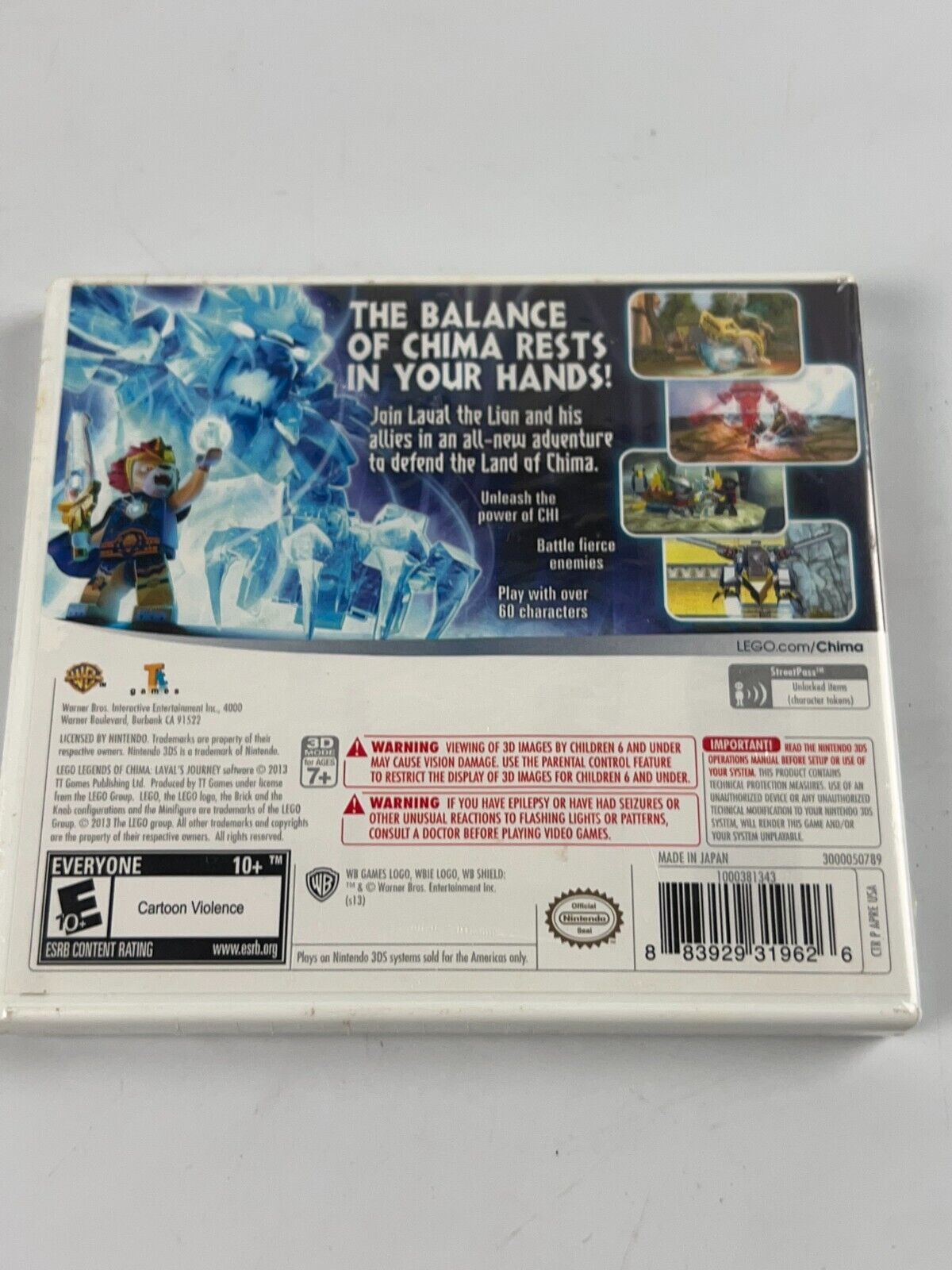 Lego CHIMA Laval's Journey avec Crawley Minifigure Nintendo 3DS - Brand New Sealed