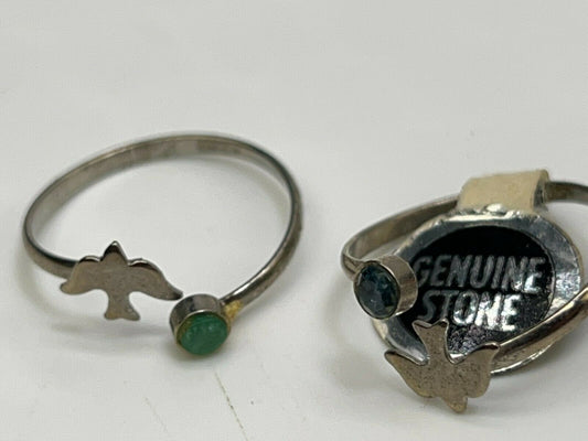 Ensemble de 3 bagues en argent sterling avec pierre véritable