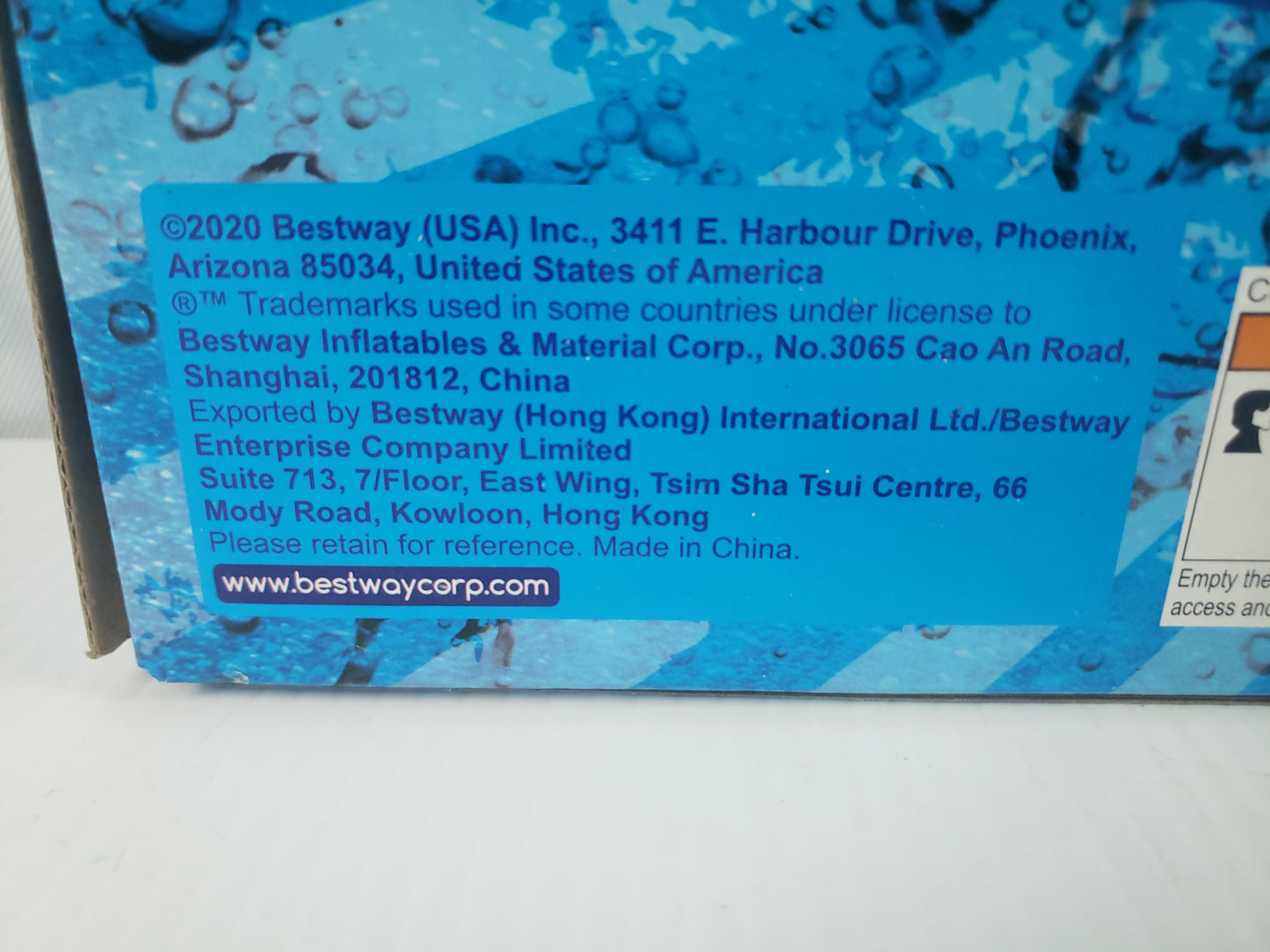 H2O Go Blue Rectangular Family Pool 6ft by Bestway