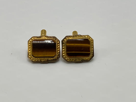 Vintage Signed Destino -Cuff Links- Gold Tone