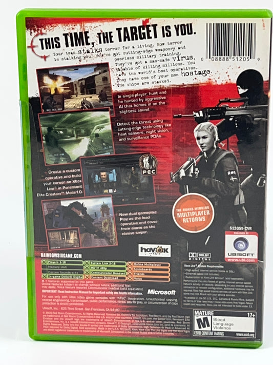 Tom Clancy's Rainbow Six: Lockdown (Microsoft Xbox, 2005) Disque et étui uniquement