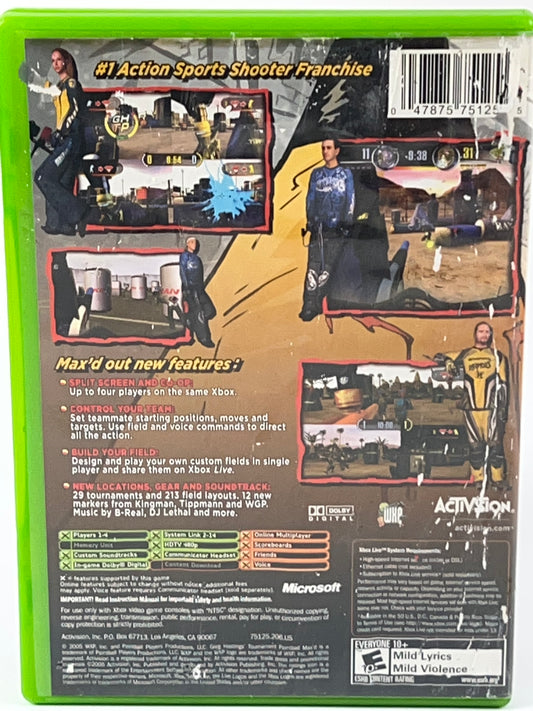 Disque et étui Xbox du tournoi Paintball Max'D de Greg Hastings uniquement