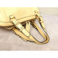 MCM Calf Leather Handbag Cream Gold Hardware Tote Bag