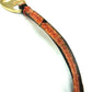 GUCCI Interlocking G Leather Strap Keychain Accessory, Gold Tone x Orange Tone