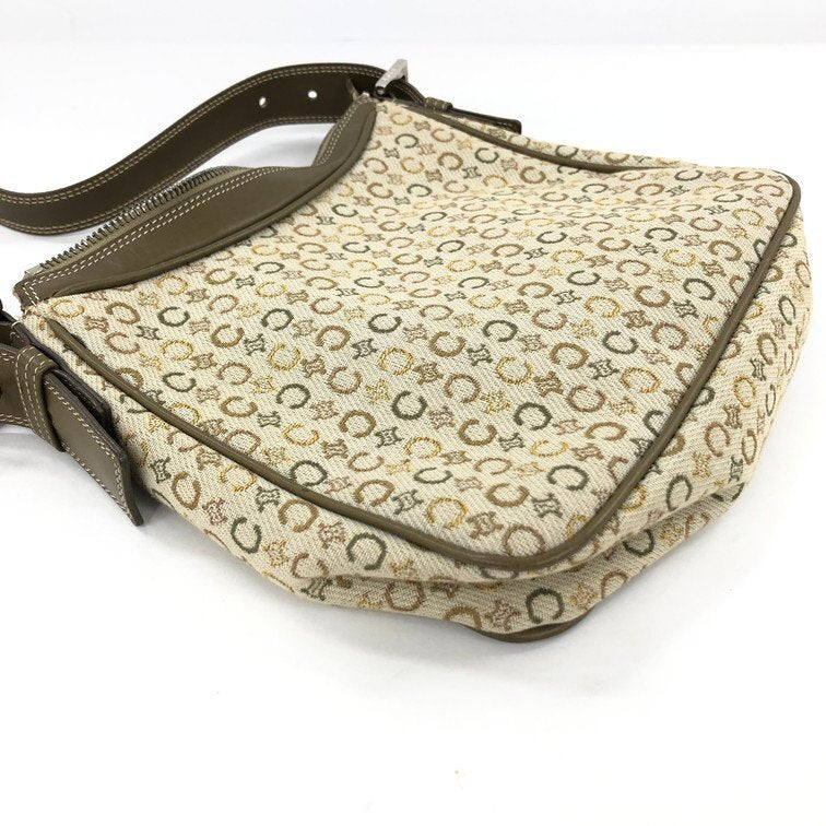 Celine Macadam Crossbody Bag | Canvas & Leather Shoulder Bag | Brown | Women's