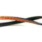 GUCCI Interlocking G Leather Strap Keychain Accessory, Gold Tone x Orange Tone