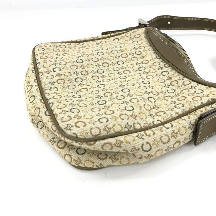 Celine Macadam Crossbody Bag | Canvas & Leather Shoulder Bag | Brown | Women's