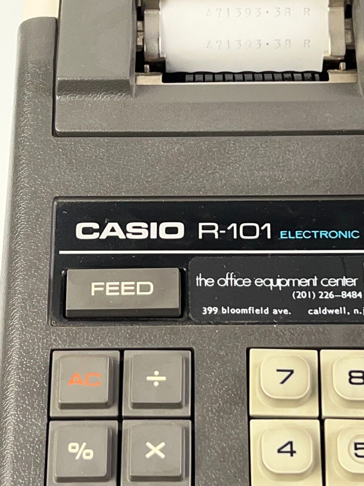 CASIO R-101 Electronic Printing Calculator - Tested & Working