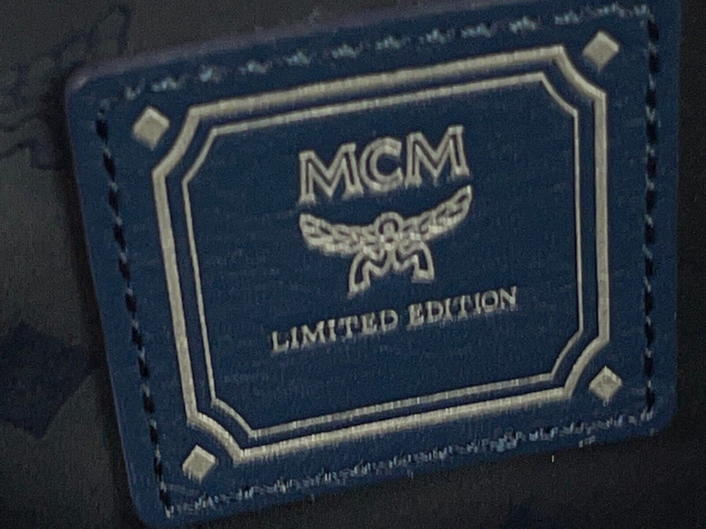 MCM Munchun Limited Edition Tote in Vintage Denim Blue with 2nd Bag