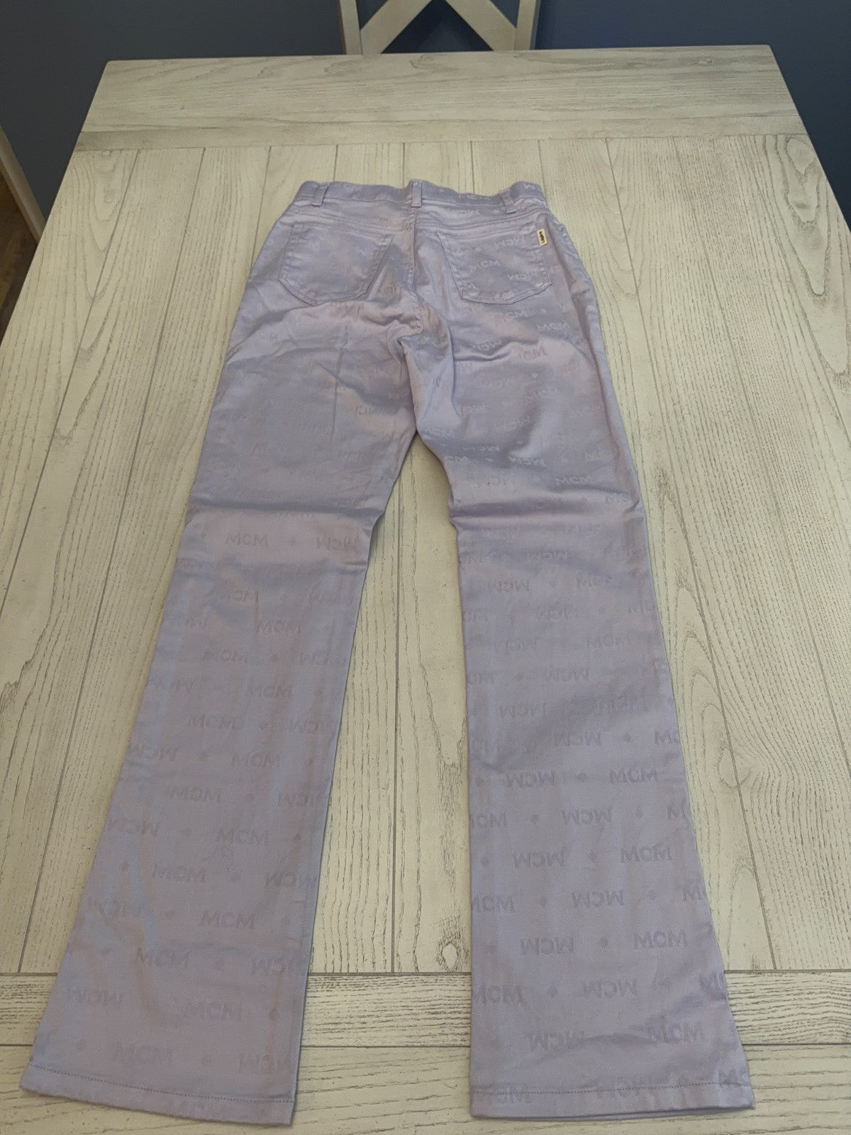 MCM Purple Diamond Logo Pants 27” Waist 31” Inseam  42" Length
