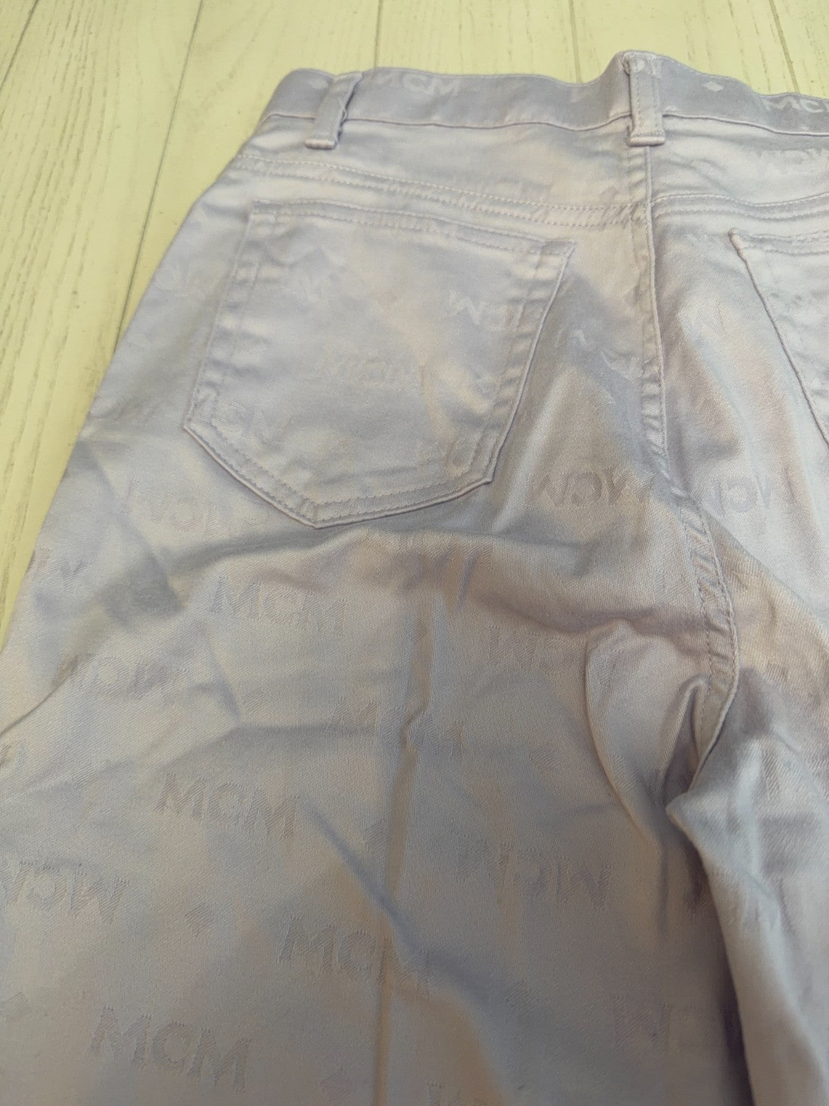 MCM Purple Diamond Logo Pants 27” Waist 31” Inseam  42" Length