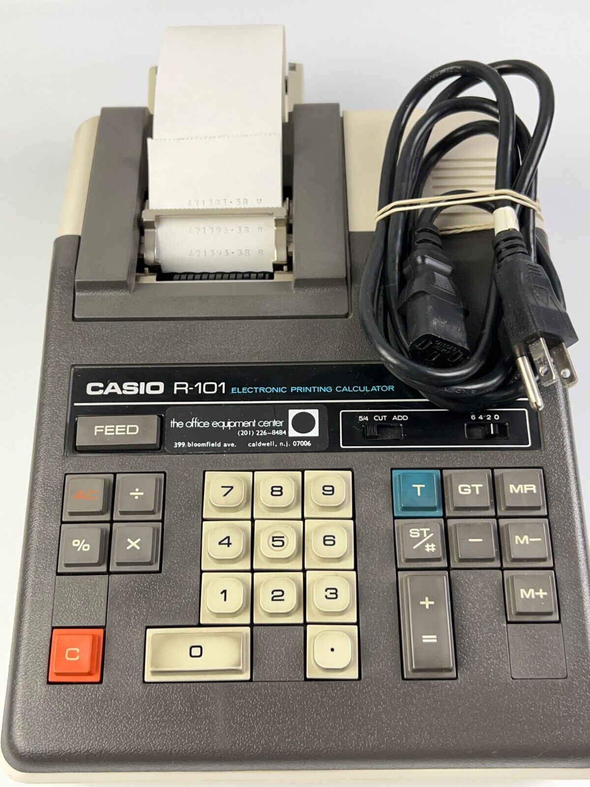 CASIO R-101 Electronic Printing Calculator - Tested & Working