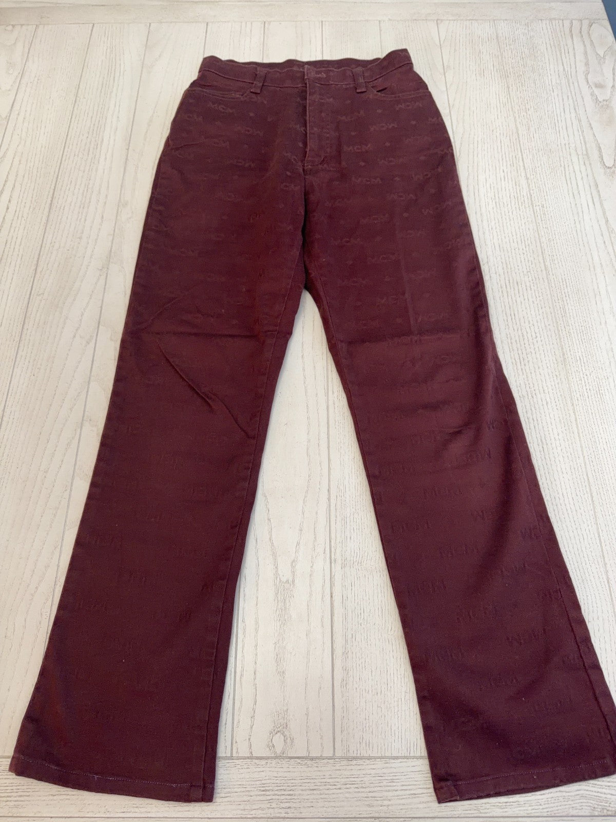 MCM Brown Diamond Logo Pants 28” Waist 28” Inseam  40" Length