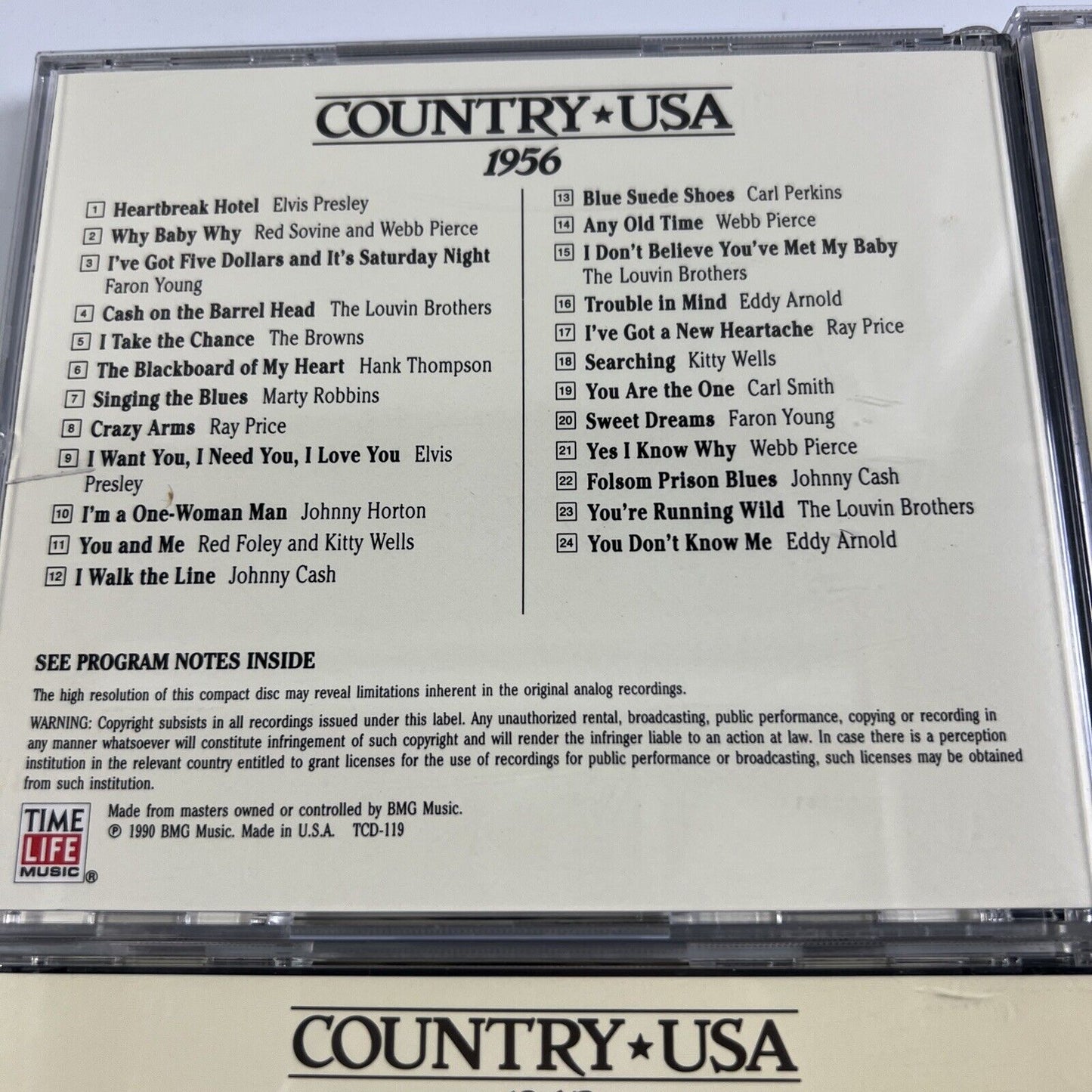 Time Life Music Country USA 4 CD Lot - 1956, 1957, 1962, 1969