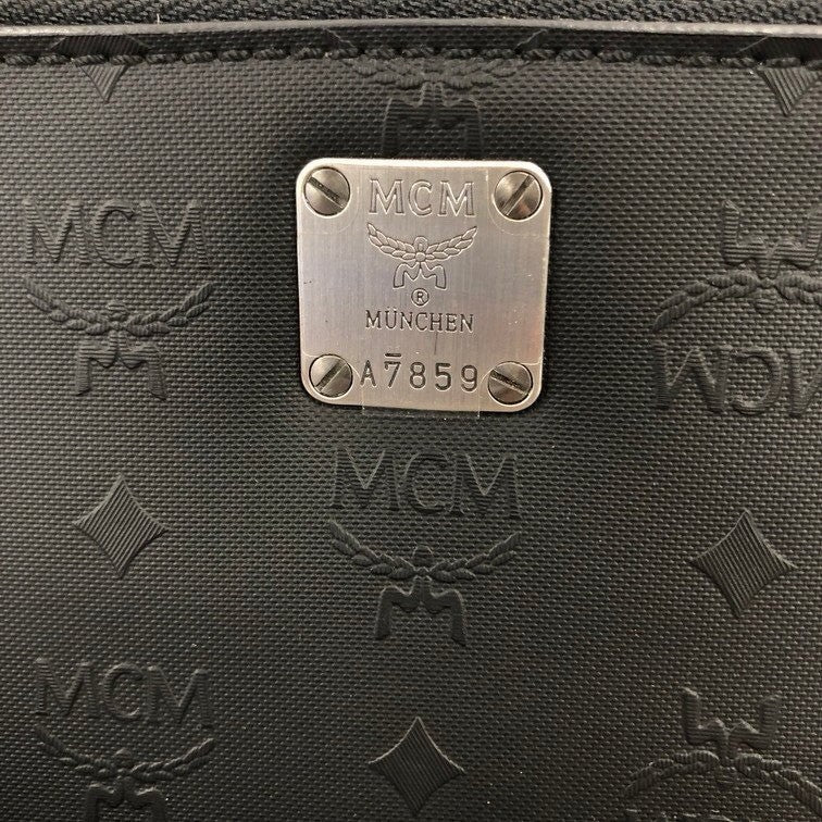 MCM Visetos Business Backpack | Embossed Design | Black