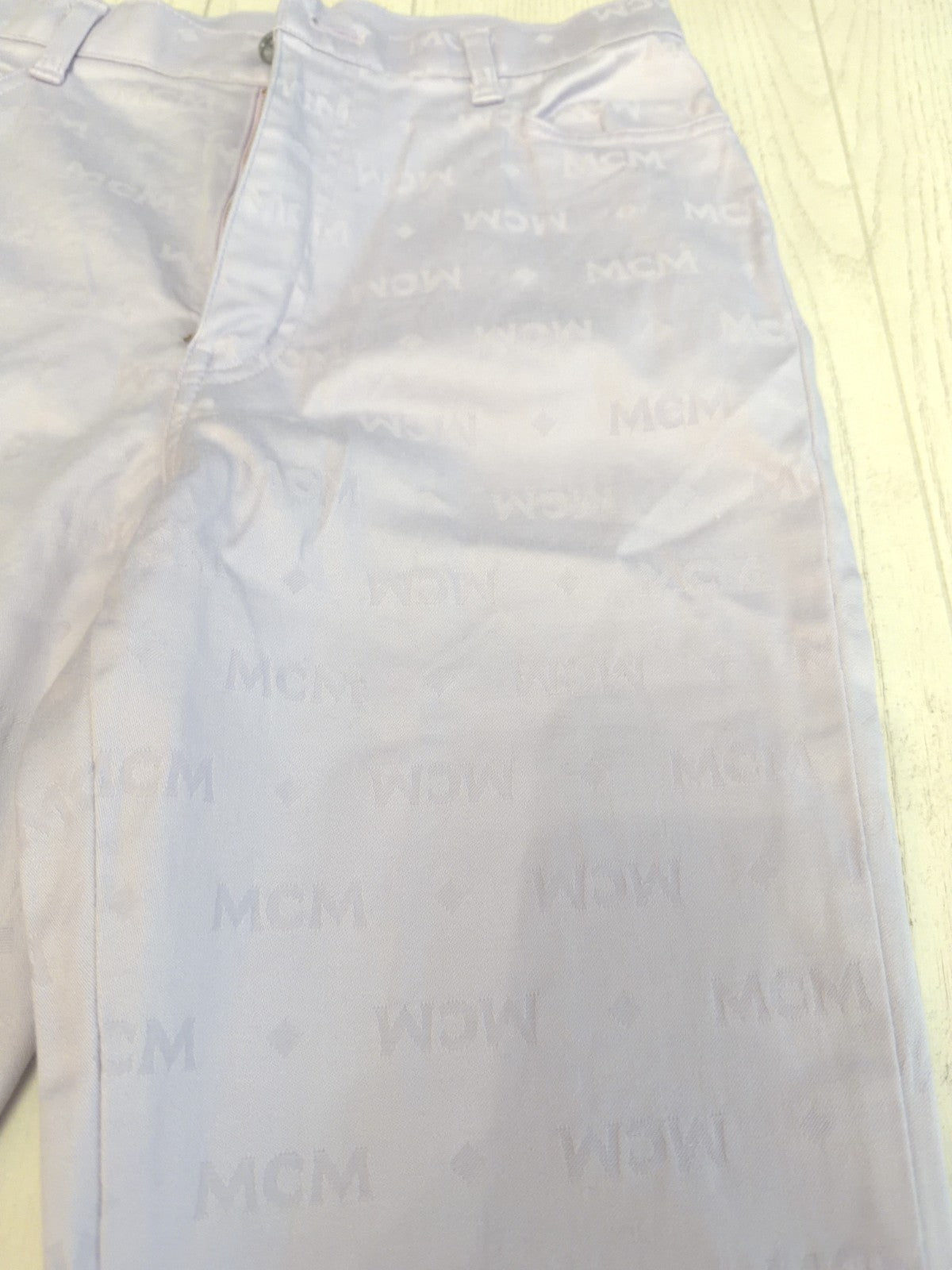 MCM Purple Diamond Logo Pants 27” Waist 31” Inseam  42" Length
