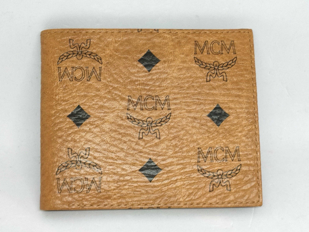 MCM Visetos Bi-Fold Wallet | Cognac Brown | Pre-Owned