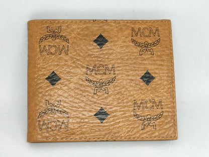 MCM Visetos Bi-Fold Wallet | Cognac Brown | Pre-Owned