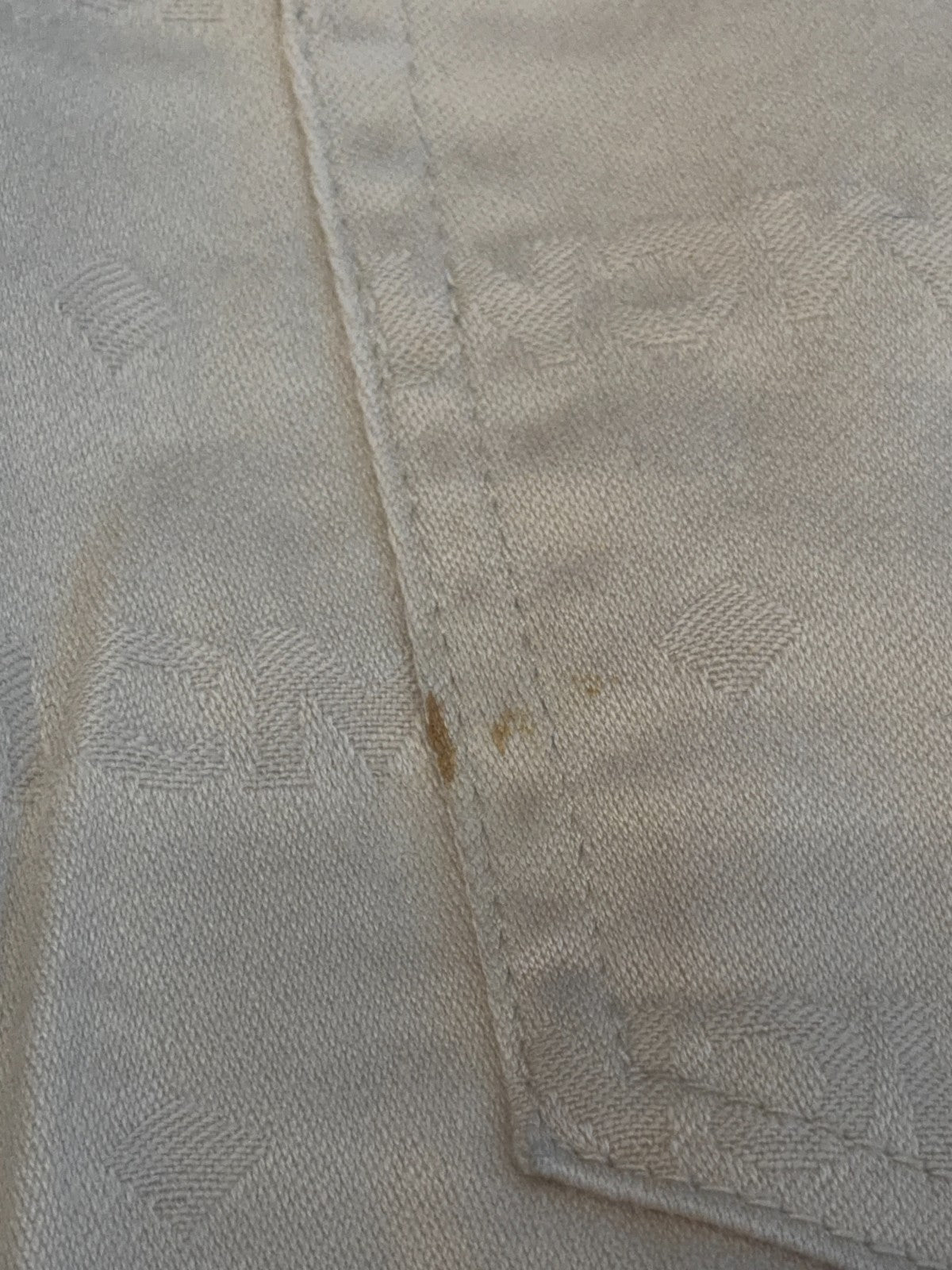 MCM Beige Diamond Logo Pants 27” Waist 31” Inseam  42" Length