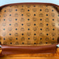 MCM Monogram Cognac Leather Munchen Duffle/Suitcase Bag RARE