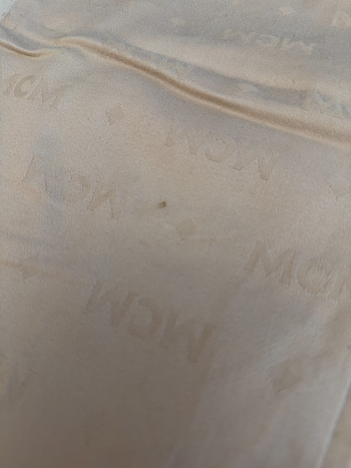 MCM Beige Diamond Logo Pants 28” Waist 28” Inseam  40" Length