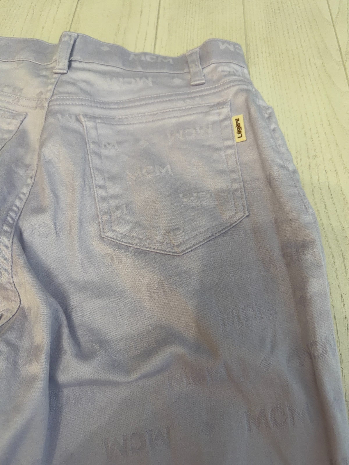 MCM Purple Diamond Logo Pants 27” Waist 31” Inseam  42" Length