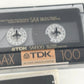 TDK 5 Cassette Tapes Sold As Blanks 3- SA-X100  1- SM10 1- MA-C 60