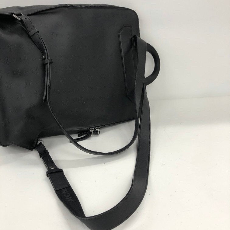 MCM Visetos Business Backpack | Embossed Design | Black
