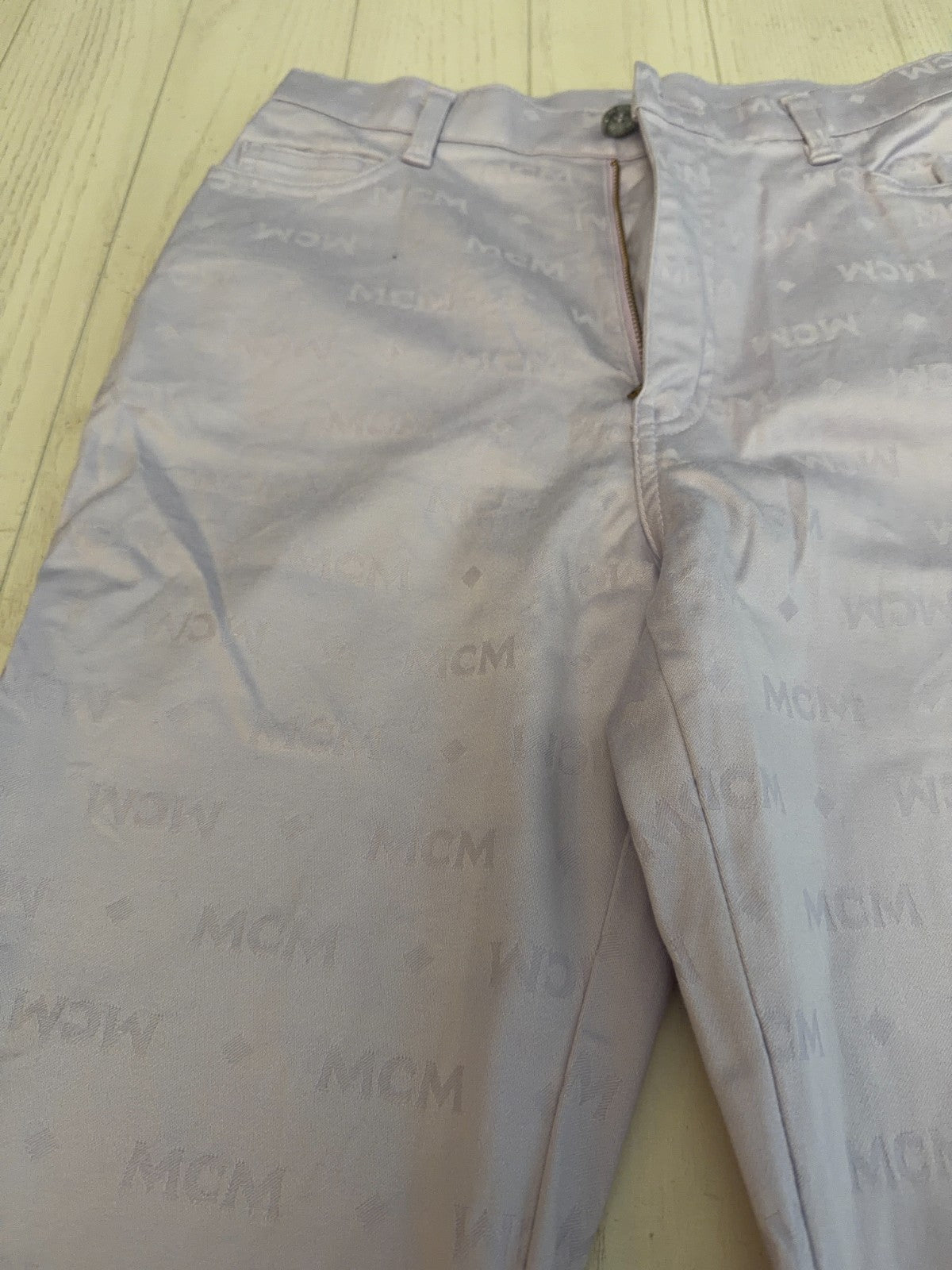 MCM Purple Diamond Logo Pants 27” Waist 31” Inseam  42" Length