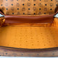 MCM Monogram Cognac Leather Munchen Duffle/Suitcase Bag RARE