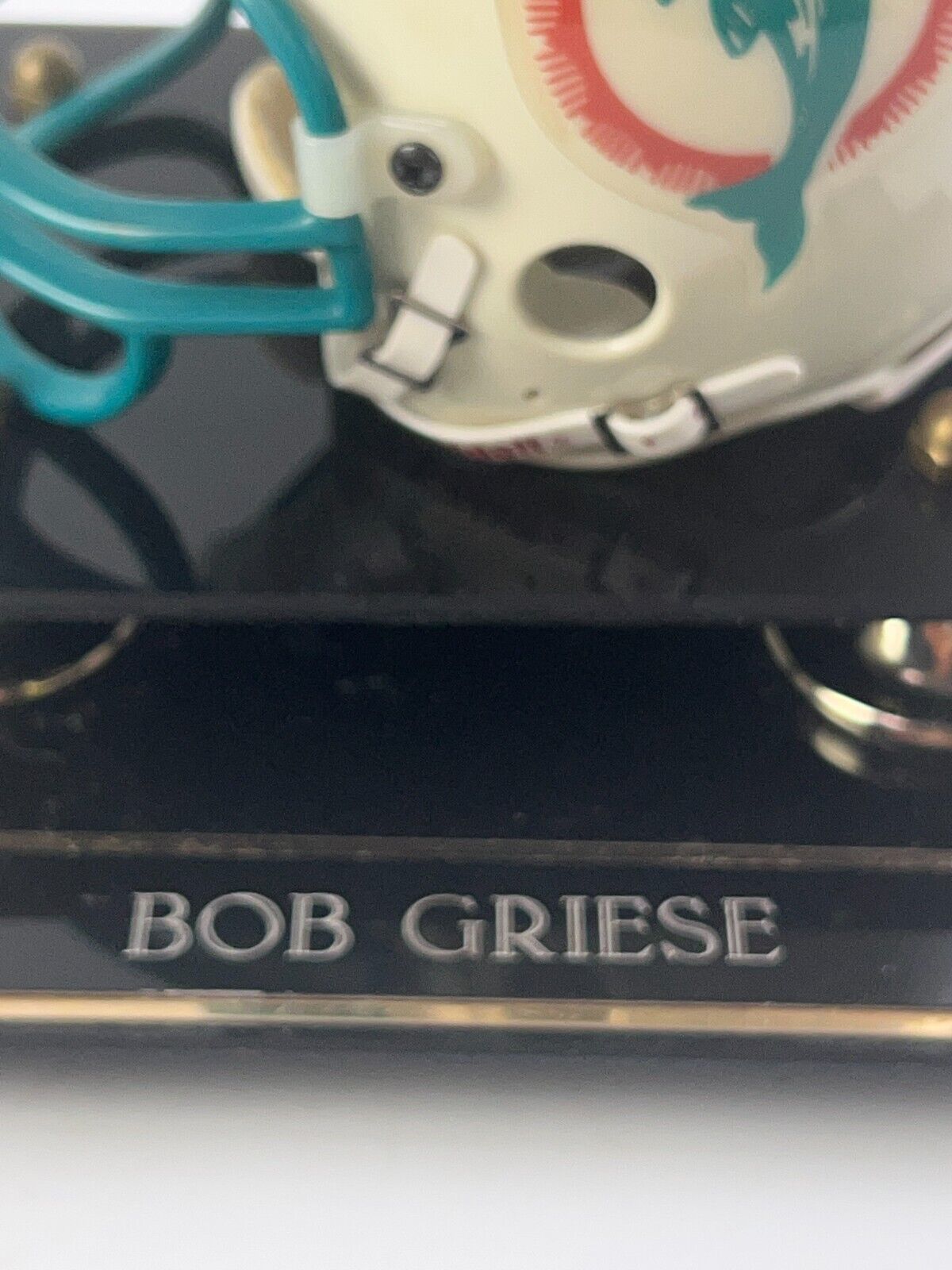 Bob Griese Miami Dolphins Autographed 1972 Throw Back Mini Helmet