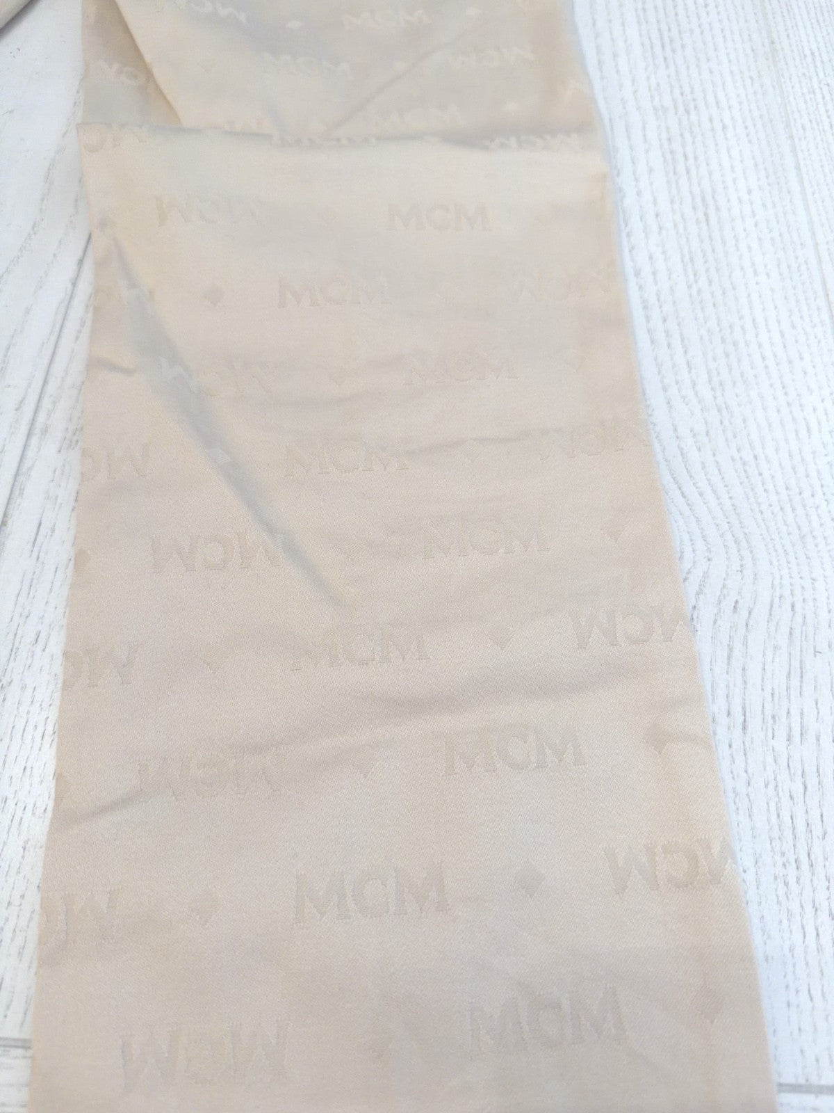MCM Beige Diamond Logo Pants 28” Waist 28” Inseam  40" Length