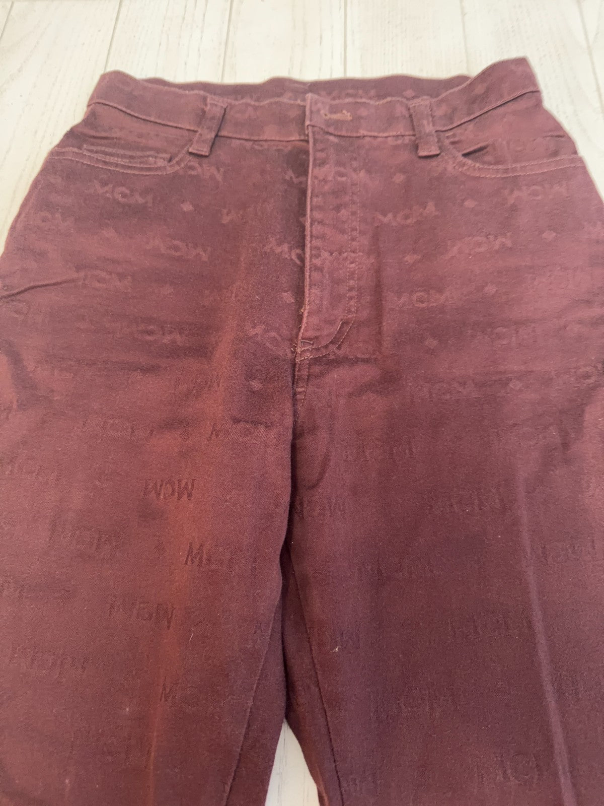 MCM Brown Diamond Logo Pants 28” Waist 28” Inseam  40" Length